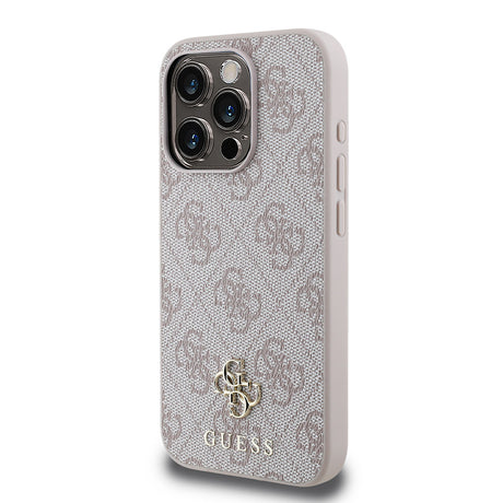 Apple iPhone 15 Pro Max Kılıf Guess Orjinal Lisanslı M-safe Şarj Özellikli Small 4G Classic Kapak