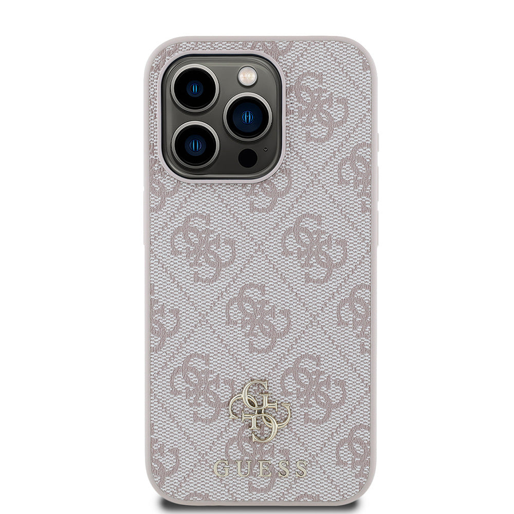 Apple iPhone 15 Pro Max Kılıf Guess Orjinal Lisanslı M-safe Şarj Özellikli Small 4G Classic Kapak