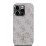 Apple iPhone 15 Pro Max Kılıf Guess Orjinal Lisanslı M-safe Şarj Özellikli Small 4G Classic Kapak