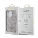 Apple iPhone 15 Pro Max Kılıf Guess Orjinal Lisanslı M-safe Şarj Özellikli Small 4G Classic Kapak