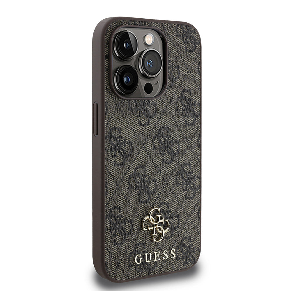 Apple iPhone 15 Pro Max Kılıf Guess Orjinal Lisanslı M-safe Şarj Özellikli Small 4G Classic Kapak