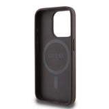 Apple iPhone 15 Pro Max Kılıf Guess Orjinal Lisanslı M-safe Şarj Özellikli Small 4G Classic Kapak
