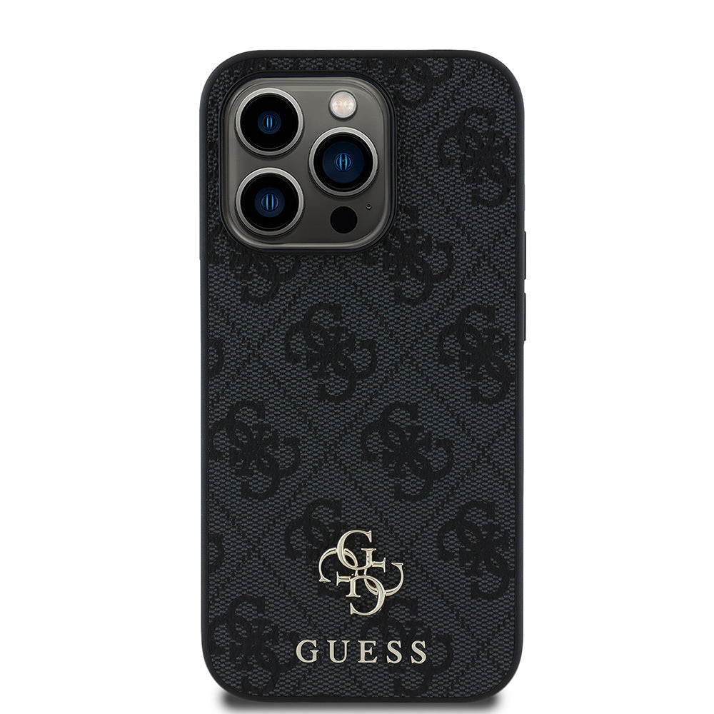 Apple iPhone 15 Pro Max Kılıf Guess Orjinal Lisanslı M-safe Şarj Özellikli Small 4G Classic Kapak