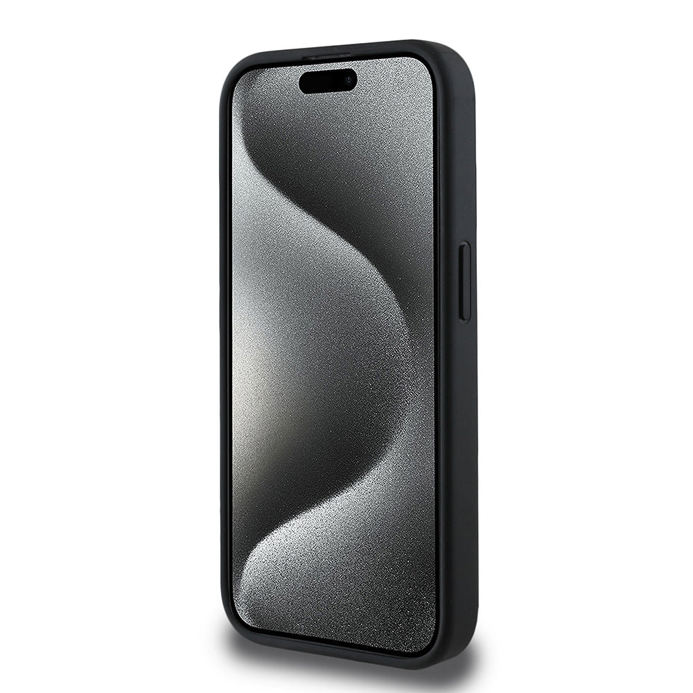 Apple iPhone 15 Pro Max Kılıf Guess Orjinal Lisanslı M-safe Şarj Özellikli Small 4G Classic Kapak