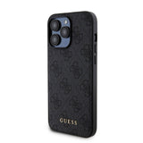 Apple iPhone 15 Pro Max Kılıf Guess Orjinal Lisanslı M-safe Şarj Özellikli Yazı Logolu 4G Desenli Kapak + Powerbank 5000mAh 2in1 Set