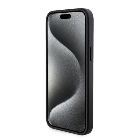 Apple iPhone 15 Pro Max Kılıf Guess Orjinal Lisanslı M-safe Şarj Özellikli Yazı Logolu 4G Desenli Kapak + Powerbank 5000mAh 2in1 Set