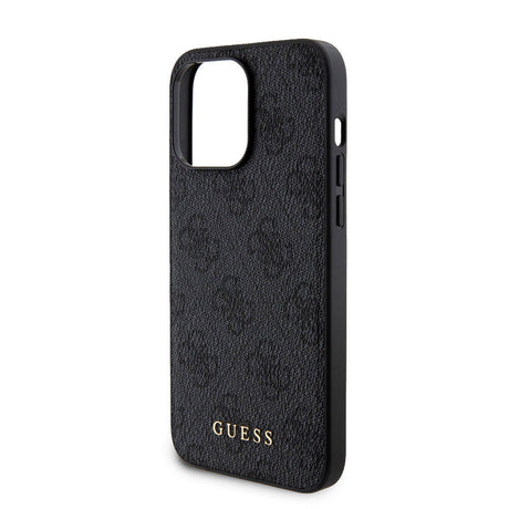 Apple iPhone 15 Pro Max Kılıf Guess Orjinal Lisanslı M-safe Şarj Özellikli Yazı Logolu 4G Desenli Kapak + Powerbank 5000mAh 2in1 Set