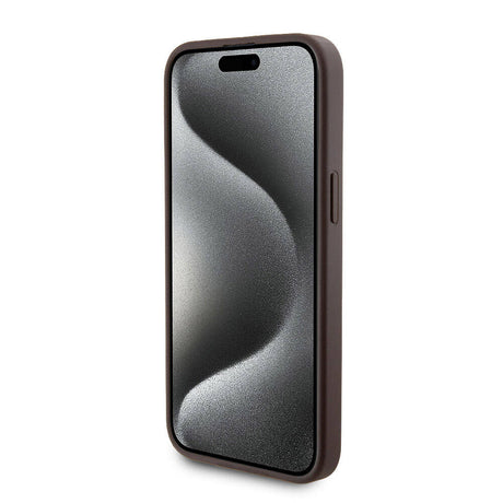 Apple iPhone 15 Pro Max Kılıf Guess Orjinal Lisanslı M-safe Şarj Özellikli Yazı Logolu 4G Desenli Kapak + Powerbank 5000mAh 2in1 Set