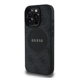 Apple iPhone 15 Pro Max Kılıf Guess Orjinal Lisanslı M-safe Şarj Özellikli Yazı Logolu Circle Classic Kapak
