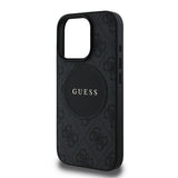 Apple iPhone 15 Pro Max Kılıf Guess Orjinal Lisanslı M-safe Şarj Özellikli Yazı Logolu Circle Classic Kapak