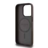 Apple iPhone 15 Pro Max Kılıf Guess Orjinal Lisanslı M-safe Şarj Özellikli Yazı Logolu Circle Classic Kapak