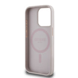 Apple iPhone 15 Pro Max Kılıf Guess Orjinal Lisanslı M-safe Şarj Özellikli Yazı Logolu Circle Classic Kapak