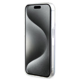 Apple iPhone 15 Pro Max Kılıf Guess Orjinal Lisanslı M-safe Şarj Özellikli Yazı Logolu Iridescent Kapak