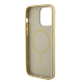 Apple iPhone 15 Pro Max Kılıf Guess Orjinal Lisanslı M-safe Şarj Özellikli Yazı Logolu Saffiano Kapak