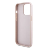 Apple iPhone 15 Pro Max Kılıf Guess Orjinal Lisanslı PU Deri Askılı Taşlı Üçgen Logo 4G Desenli Strass Crossbody Kapak