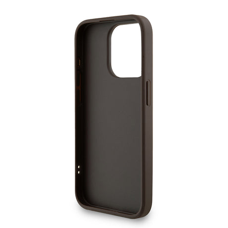 Apple iPhone 15 Pro Max Kılıf Guess Orjinal Lisanslı PU Deri Bilek Askı İpli Metal Büyük 4G ve Yazı Logolu Kapak