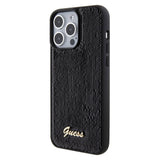 Apple iPhone 15 Pro Max Kılıf Guess Orjinal Lisanslı Pullu Arka Yüzey Metal Yazı Logolu Sequin Script Kapak