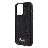 Apple iPhone 15 Pro Max Kılıf Guess Orjinal Lisanslı Pullu Arka Yüzey Metal Yazı Logolu Sequin Script Kapak