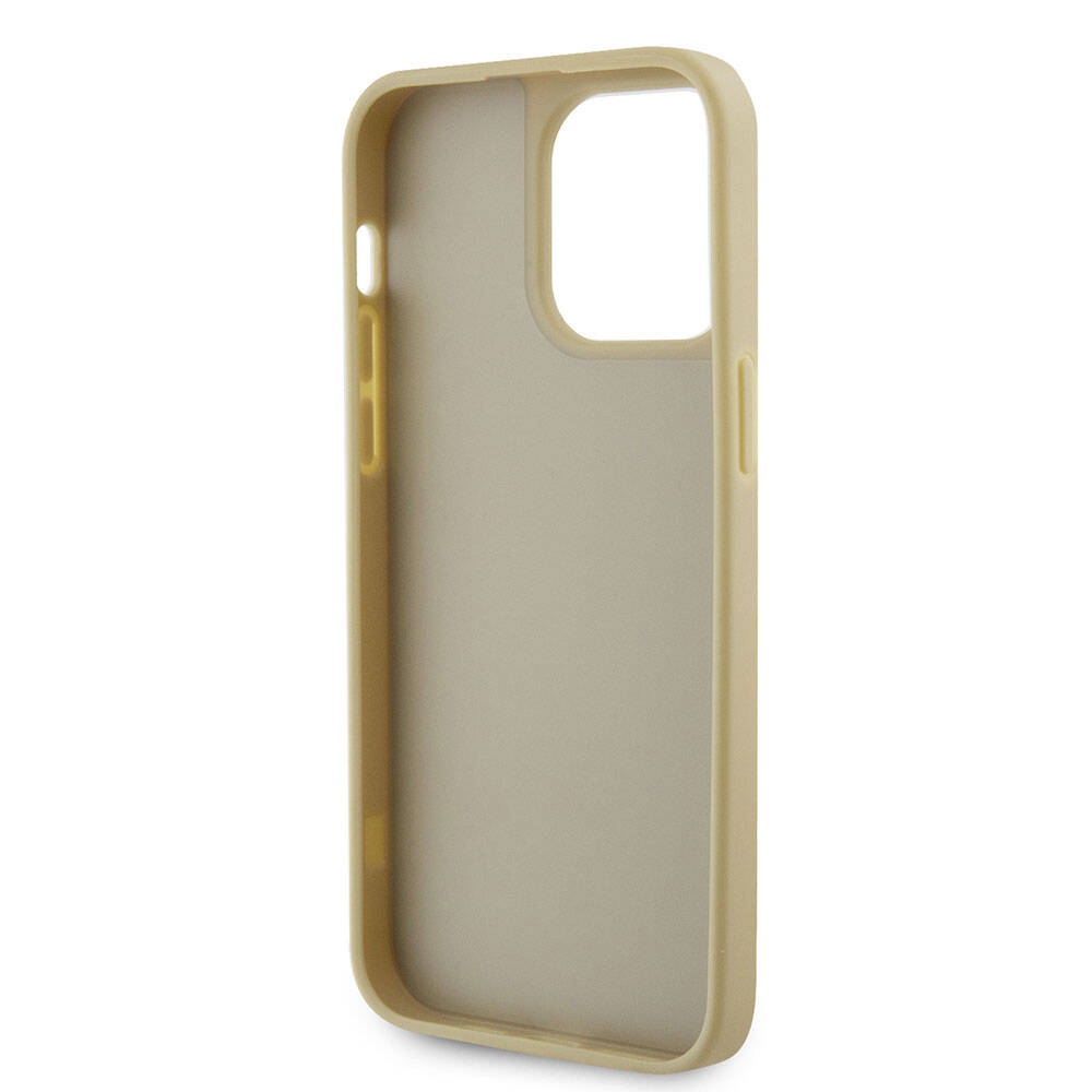 Apple iPhone 15 Pro Max Kılıf Guess Orjinal Lisanslı Taşlı Arka Yüzey Üçgen Logolu Kapak