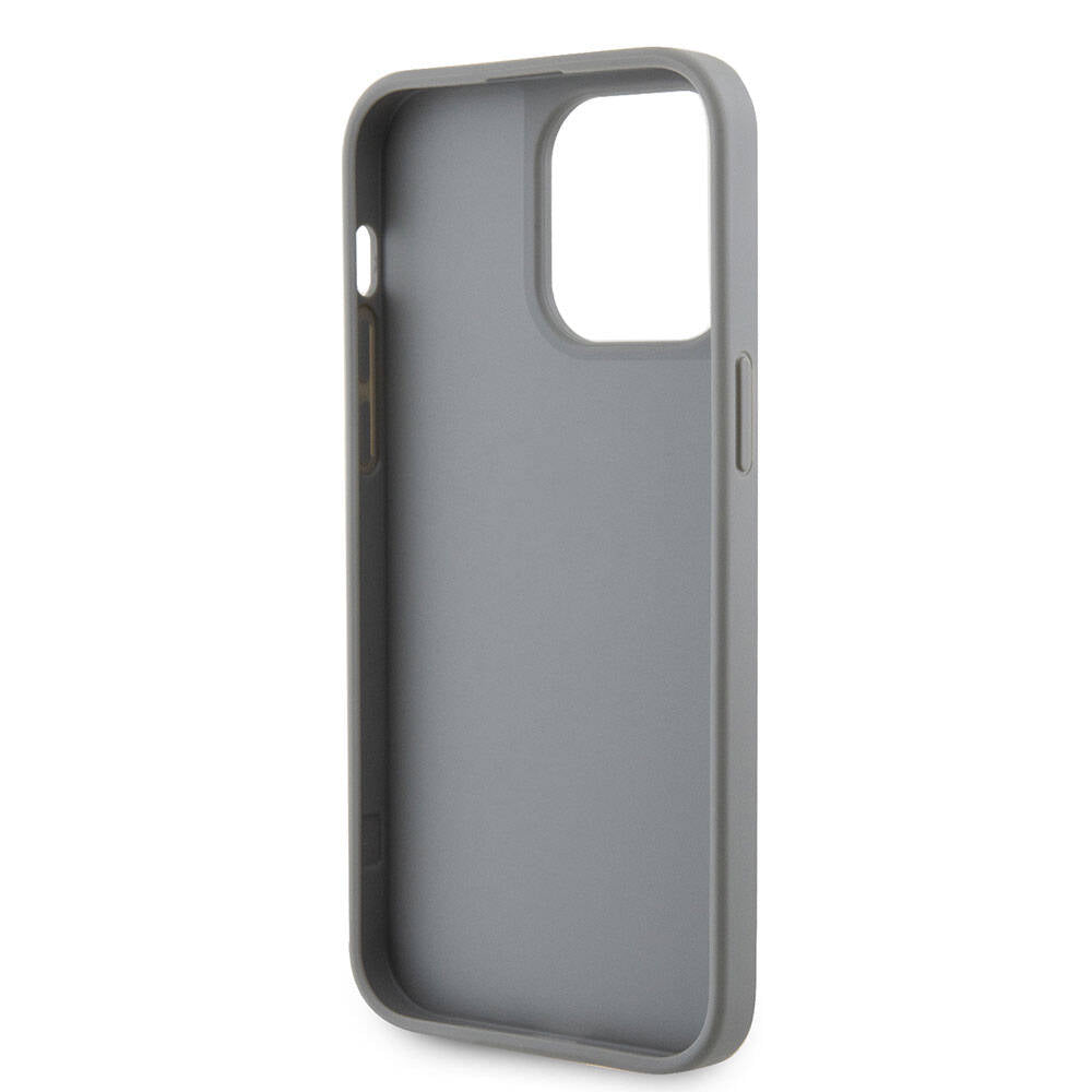 Apple iPhone 15 Pro Max Kılıf Guess Orjinal Lisanslı Taşlı Arka Yüzey Üçgen Logolu Kapak