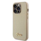 Apple iPhone 15 Pro Max Kılıf Guess Orjinal Lisanslı Yazı Logolu Glitter Glossy Script Kapak