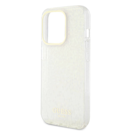 Apple iPhone 15 Pro Max Kılıf Guess Orjinal Lisanslı Yazı Logolu Mirror Disco Kapak