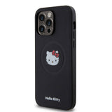 Apple iPhone 15 Pro Max Kılıf Hello Kitty Orjinal Lisanslı M-safe Şarj Özellikli Kitty Head Deri Kapak