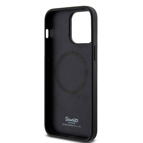 Apple iPhone 15 Pro Max Kılıf Hello Kitty Orjinal Lisanslı M-safe Şarj Özellikli Kitty Head Deri Kapak