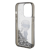 Apple iPhone 15 Pro Max Kılıf Karl Lagerfeld İkonik Sıvılı Glitter Orjinal Lisanslı Kapak