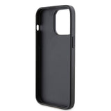 Apple iPhone 15 Pro Max Kılıf Karl Lagerfeld Kartlıklı Saffiano K&L Patch Orjinal Lisanslı Kapak