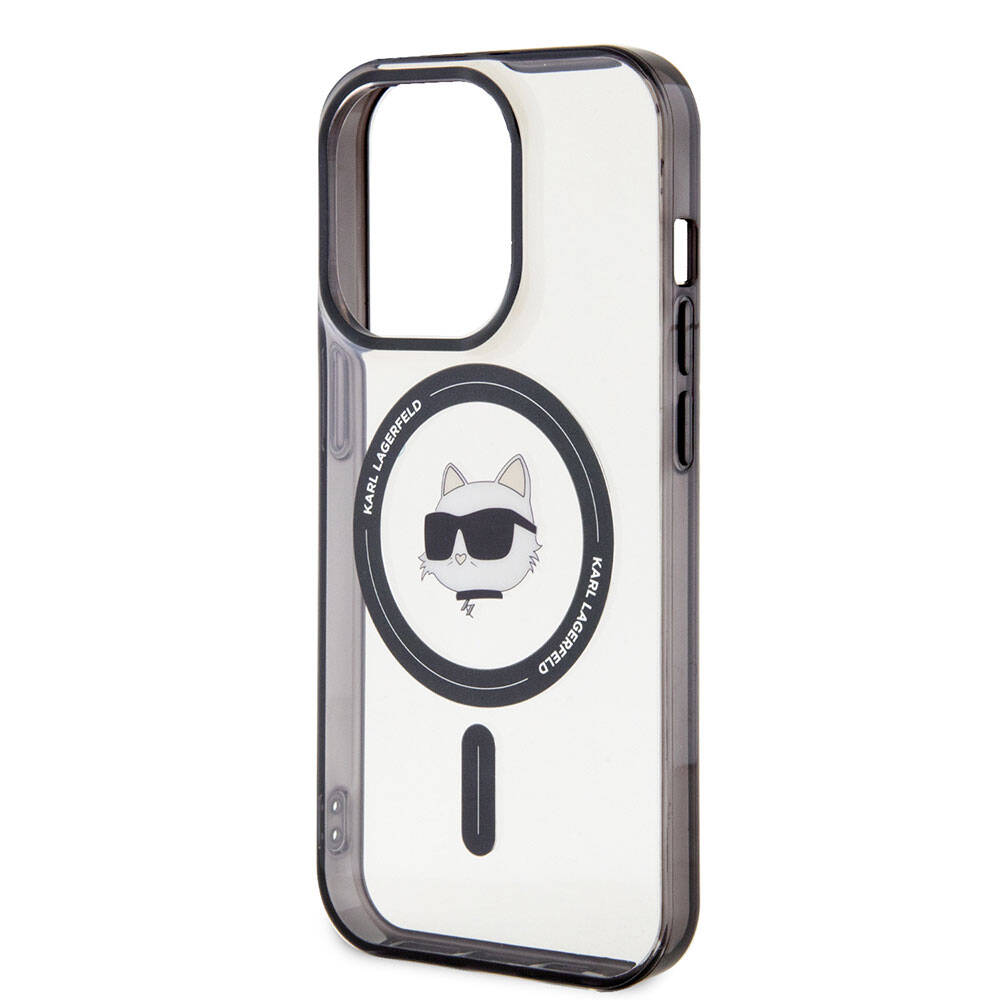 Apple iPhone 15 Pro Max Kılıf Karl Lagerfeld M-safe Şarj Özellikli IML Choupette Orjinal Lisanslı Kapak