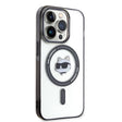 Apple iPhone 15 Pro Max Kılıf Karl Lagerfeld M-safe Şarj Özellikli IML Choupette Orjinal Lisanslı Kapak