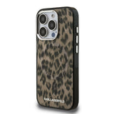 Apple iPhone 15 Pro Max Kılıf Karl Lagerfeld Orjinal Lisanslı IML Leopar Baskılı Kapak