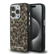 Apple iPhone 15 Pro Max Kılıf Karl Lagerfeld Orjinal Lisanslı IML Leopar Baskılı Kapak