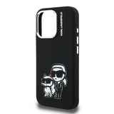 Apple iPhone 15 Pro Max Kılıf Karl Lagerfeld Orjinal Lisanslı Karl & Choupette Sketch Logo Sililkon Kapak