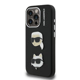 Apple iPhone 15 Pro Max Kılıf Karl Lagerfeld Orjinal Lisanslı K&C Heads Pin Kapak
