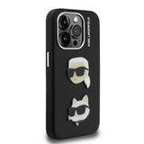 Apple iPhone 15 Pro Max Kılıf Karl Lagerfeld Orjinal Lisanslı K&C Heads Pin Kapak