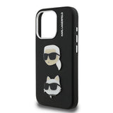 Apple iPhone 15 Pro Max Kılıf Karl Lagerfeld Orjinal Lisanslı K&C Heads Pin Kapak
