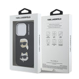 Apple iPhone 15 Pro Max Kılıf Karl Lagerfeld Orjinal Lisanslı K&C Heads Pin Kapak