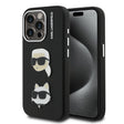 Apple iPhone 15 Pro Max Kılıf Karl Lagerfeld Orjinal Lisanslı K&C Heads Pin Kapak