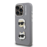 Apple iPhone 15 Pro Max Kılıf Karl Lagerfeld Orjinal Lisanslı K&C Heads Pin Kapak