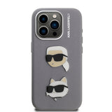 Apple iPhone 15 Pro Max Kılıf Karl Lagerfeld Orjinal Lisanslı K&C Heads Pin Kapak