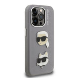 Apple iPhone 15 Pro Max Kılıf Karl Lagerfeld Orjinal Lisanslı K&C Heads Pin Kapak