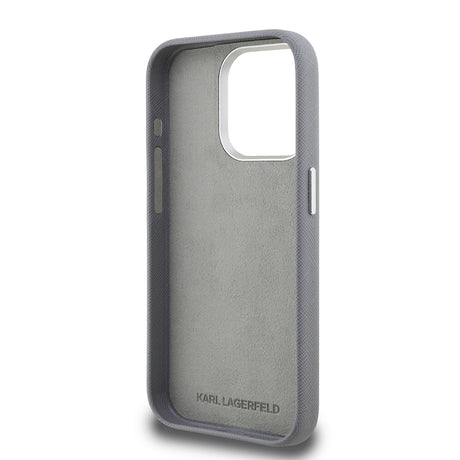 Apple iPhone 15 Pro Max Kılıf Karl Lagerfeld Orjinal Lisanslı K&C Heads Pin Kapak
