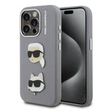 Apple iPhone 15 Pro Max Kılıf Karl Lagerfeld Orjinal Lisanslı K&C Heads Pin Kapak
