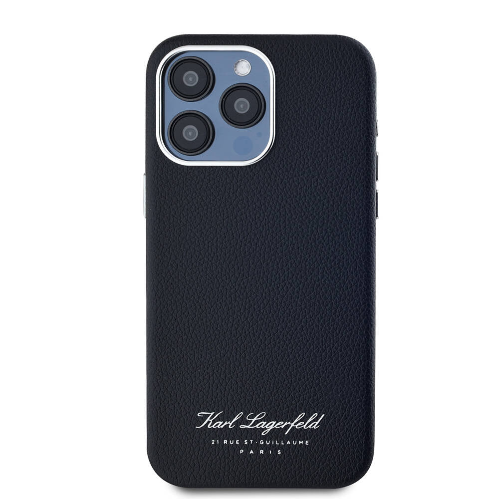 Apple iPhone 15 Pro Max Kılıf Karl Lagerfeld Orjinal Lisanslı KL Yazılı Hotel Kapak