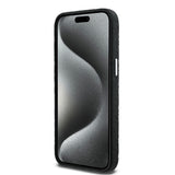 Apple iPhone 15 Pro Max Kılıf Karl Lagerfeld Orjinal Lisanslı PU Deri Damgalı Metal Yazı Logolu Kapak