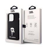 Apple iPhone 15 Pro Max Kılıf Karl Lagerfeld Silikon İkonik Metal Logo Orjinal Lisanslı Kapak