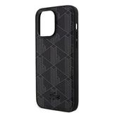 Apple iPhone 15 Pro Max Kılıf Lacoste Orjinal Lisanslı M-safe Şarj Özellikli PU Deri Görünümlü Karışık Monogram Desenli Kapak