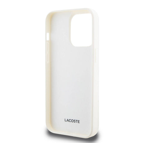 Apple iPhone 15 Pro Max Kılıf Lacoste Orjinal Lisanslı M-safe Şarj Özellikli PU Deri Görünümlü Kartlıklı Karışık Monogram Desenli Kapak